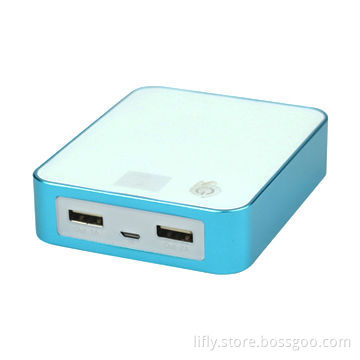 Dual USB power bank with Grade A battery, over 500 times charging circle, 10 hours testingNew